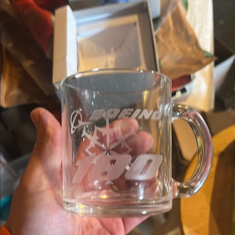 Vintage Boeing 100 Glass Mug